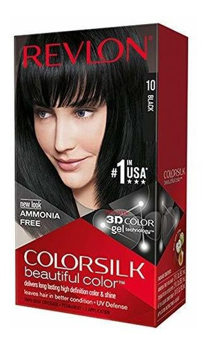 Revlon Colorsilk Permanent Haircolor, 10 Black 1 Ea (pack Of