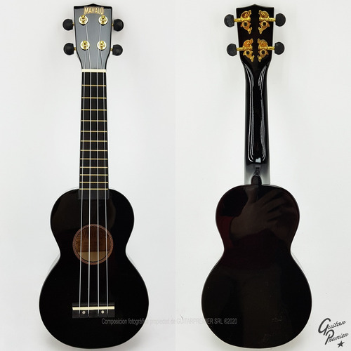 Imagen 5 de 8 de Ukelele Electroacustico Soprano Superior Negro + Funda Pua