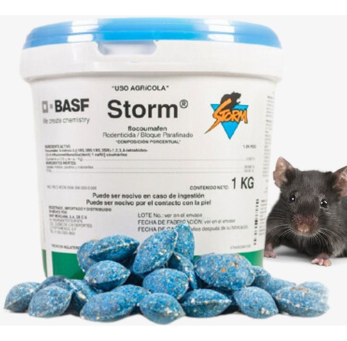 Raticida Veneno Ratas Ratones Rodenticida Storm Basf 1 Kg