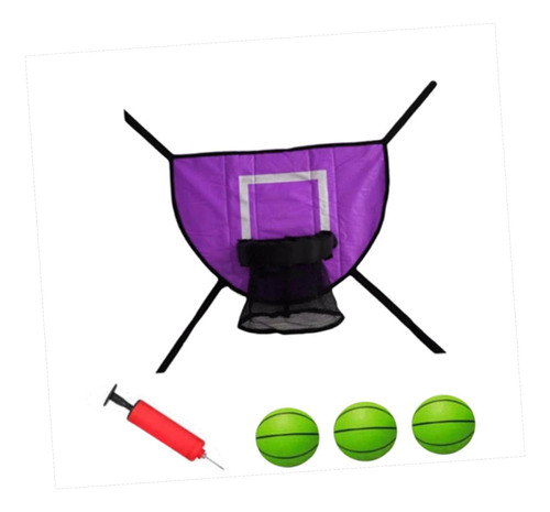 Juego De Canastas De Baloncesto Con Trampolín, Pelota De Bal