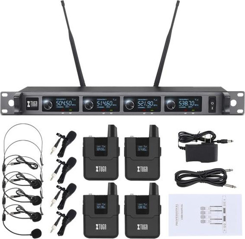 Xtuga A140 Sistema De Micrófono Inalámbrico, Juego De Micróf