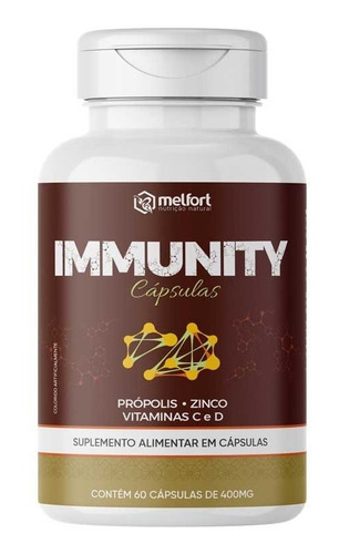 Vitamina D3  + Vitamina C +  Zinco + Própolis 60 Cáps