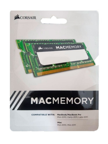 Memória Corsair 16GB (2x8GB), 1333MHz, DDR3, C9, para Macbook - CMSA16GX3M2A1333C9