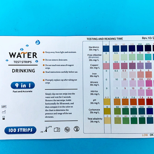 Kit De Análisis De Agua, 100 Tiras Reactivas De Agua Para El