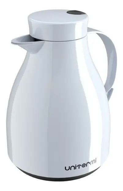 Garrafa Térmica Bule Gatilho Café Água 500ml Pequena Vintage Cor Branco