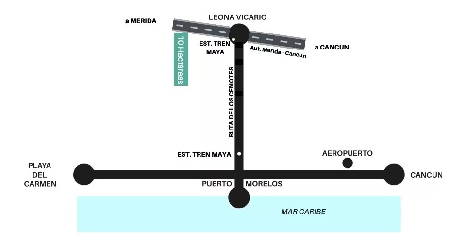 Terreno 10 Hectáreas En Ruta De Los Cenotes - Leona Vicario