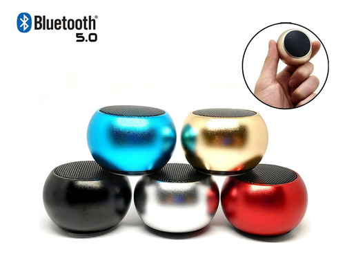Caixinha De Som Bluetooth Colorida Metal Mini P/ iPhone SE Cor Preto 110v