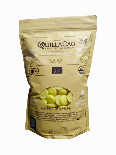 Manteca De Cacao Con Certificación Orgánica En Obleas X Kg