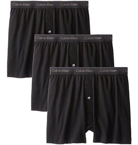 3-piezas Classic Fit Gris / Blanco / Negro Algodón Boxers