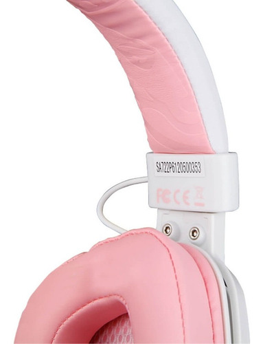 Imagen 4 de 5 de Audifono Gamer Pink Diadema Sades Dpower Rosa