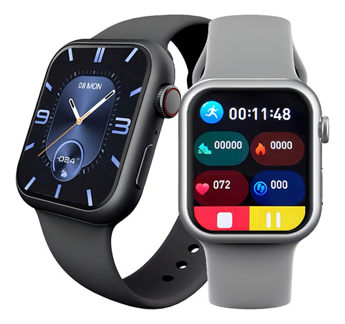2024 Smartwatch 9 Pro Série De Relógios Inteligentes Caixa Rosa Pulseira Preto Bisel Prateado Desenho Da Pulseira Milanese