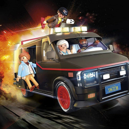 Playmobil Camioneta Van Brigada A +69 Pcs 70750 Inc 4 Figura Furgoneta De Brigada A