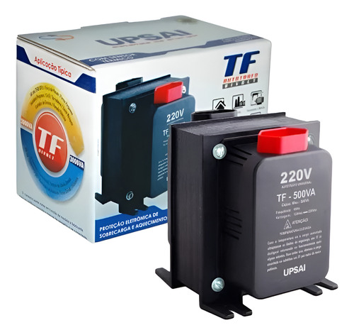 Autotransformador De Voltagem 500va 127v/220v Com Sensor Térmico