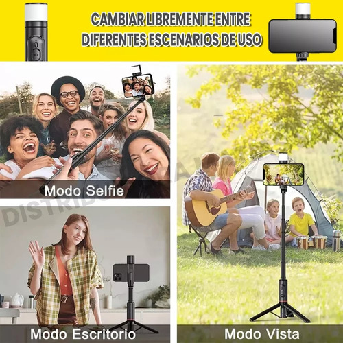Selfie Stick Trípode Control Remoto Led Bluetooth