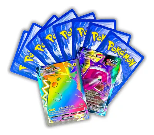 50 Cartas Pokemon Original Sem Repetições Com 02 raras Brilhantes