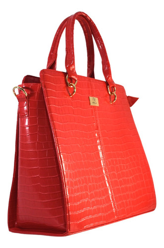 Bolso De Dama Dibella Ejecutivo Imit. Piel Cocodrilo Yalena