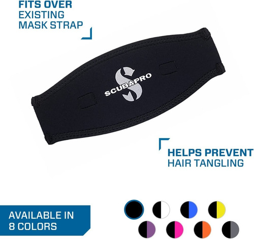 Scubapro Correa Strap Protectora Para Visor Negra Y Azul