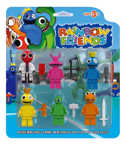 Mini Figuras De Acción Rainbow Friends De 6 Pcs Colecionable