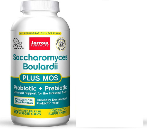  Jarrow | Saccharomyces Boulardii + Mos | 90 Capsulas