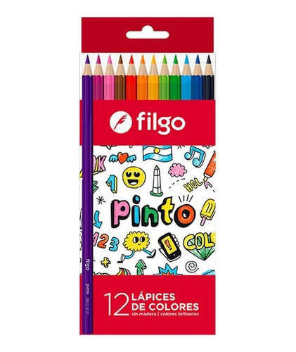 Lapices De Colores Filgo Largos X12 Unidades 5 Cajas