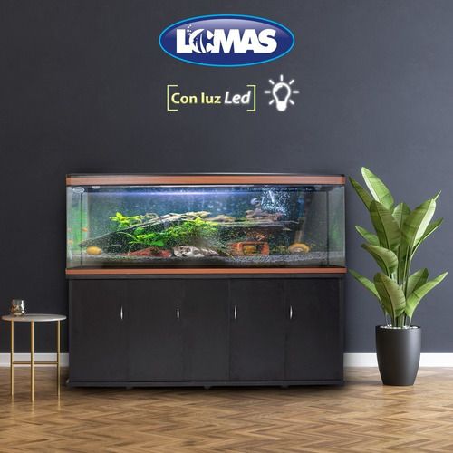 Imagen 2 de 4 de Kit Acuario Duralumin Con Luz Led 446 L