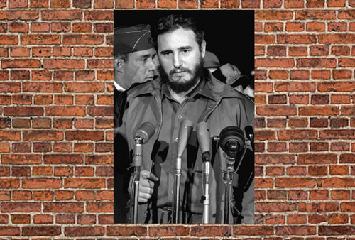 Vinilo Decorativo 20x30cm Fidel Castro Revolucion Cuba M8