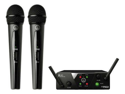 Microfone Duplo S/fio Akg Wms 40 Mini 2 Vocal Garantia 1 Ano