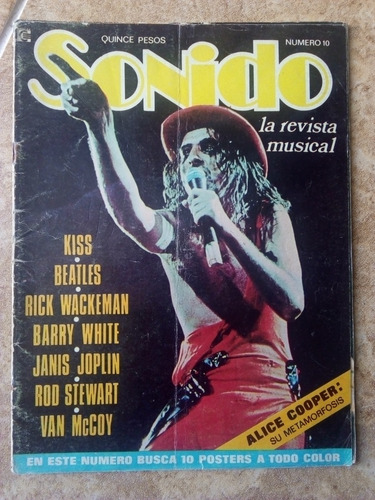 Alice Cooper En Revista Sonido No.10 Pink Floyd, The Beatles