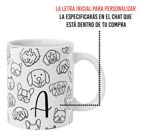 Taza Inicial Caritas Con Letra Inicial Personalizada 325 Mi