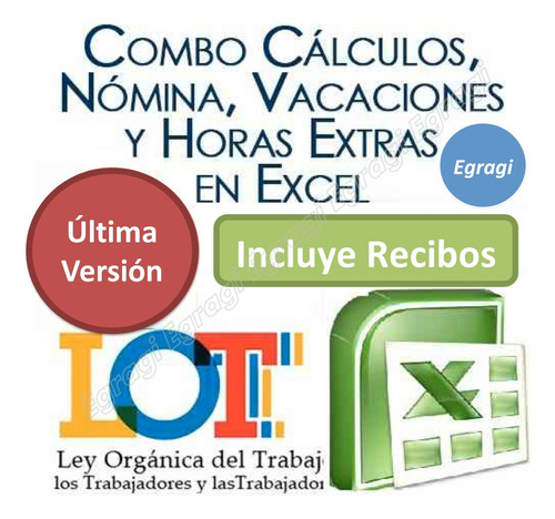 Combo Full Rrhh Cálculos Salariales Nómina Lottt Excel Y Más