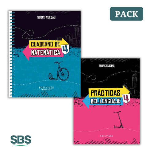 Practicas Del Lenguaje 4 + Cuadernos De Matematicas 4 - Sobr