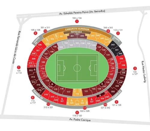 Cadeiras Perpétuas Estádio Beira Rio - Internacional