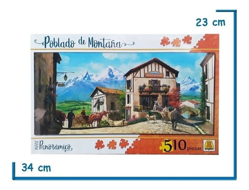 Puzzle Panoramico 510 Piezas Poblado De Montaña Rompecabezas