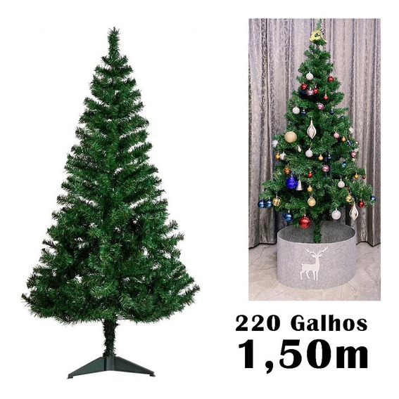 Árvore Natal Pinheiro 1 Metro E 50 Cm Tradicional 220 Galhos | Parcelamento  sem juros