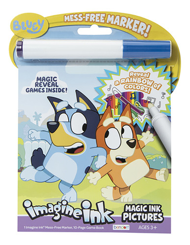 Libreta Cuaderno Colorear Bluey Imagine Ink Magic Ink Bendon