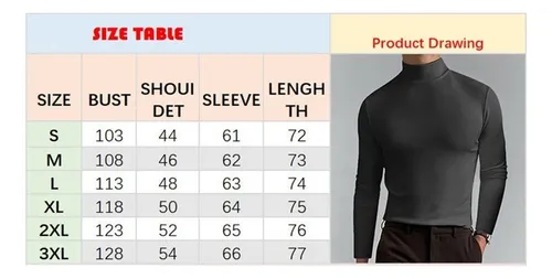 Camiseta Térmica De Manga Larga Y Cuello Alto Para Hombre