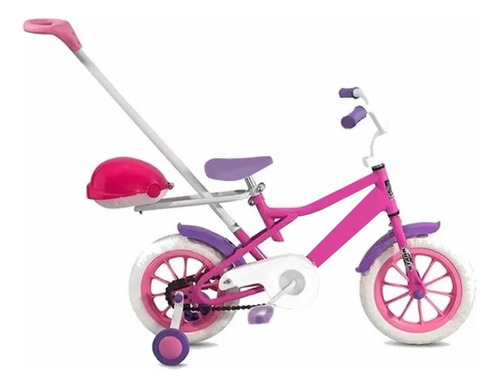 Bicicleta Stark Rodado 12 Chikys Nena 6067 Con Manija Color Rosa