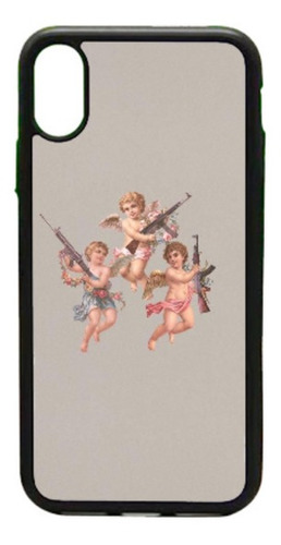 Funda Protector Para iPhone Angeles Pistolas