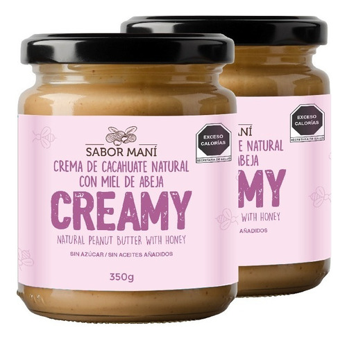 2-pack Sabor Maní - Crema De Cacahuate Con Miel 350g C/u