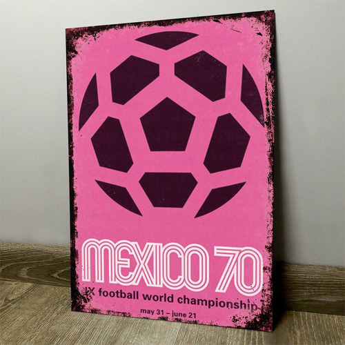 Chapa Retro Vintage Cartel Cuadro Decorativo Futbol Mun009