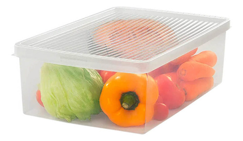 Caixa Organizadora Plastica Grande Para Alimentos Cristal Cor Transparente