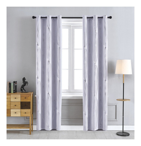 Cortina Opaca Para Ventana Decorativa, 132 X 214 Cm, 2 Unida