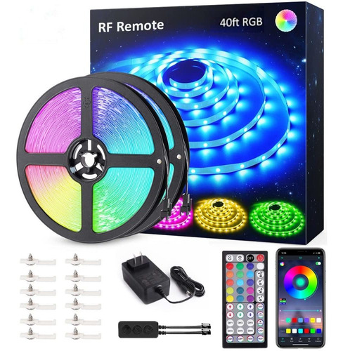 Novostella Kit De Tira De Luz Led Inteligente Rgb De 40 Pies