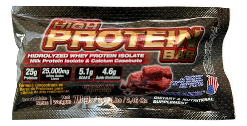 5 X High Protein Bar 25g De Proteina Barra Chocolate Brownie