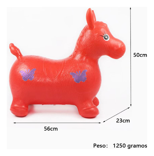 Juguete Burro Caballito Pony Saltarin De Goma Colores Varios