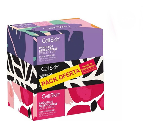 Cell Skin Pack Cell Skin Pañuelos Desechables 3x90 Rosa Chicle