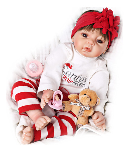 Cuerpo De Algodón Pp Reborn Baby Doll Charex Elsa De 22 PuLG