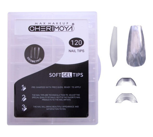 120 Tips Para Soft Gel Varios Modelos Transparente Cherimoya