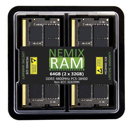 Nemix Ram 64gb (2x32gb) Ddrmhz Pcnon-ecc 262-pin 1.1v Sodimm