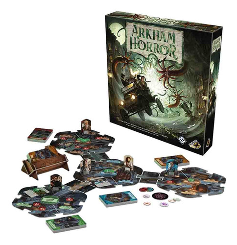 Arkham Horror 3ª Ed. + 2 Expansões Jogo De Tabuleiro